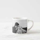 Black & White Wedding or 2 Photo Faux Panoramic Espresso Cup (Right)