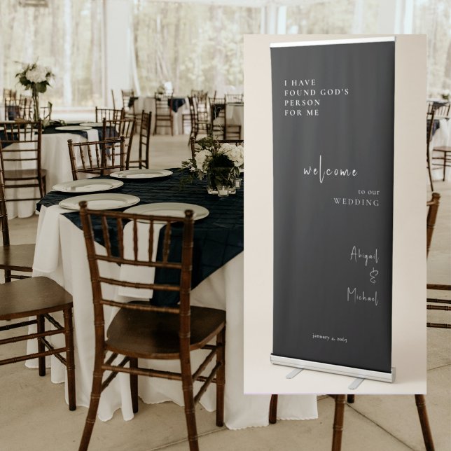 Black & White Wedding Retractable Banner (Creator Uploaded)