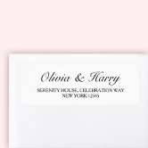 Wedding Invite Return Address Labels | Zazzle