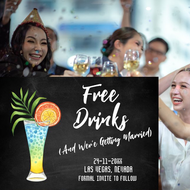 Black & White Wedding Save The Date Card (Creator Uploaded)