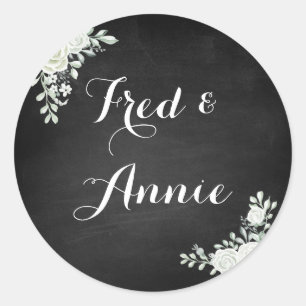 Black & White Wedding Sticker