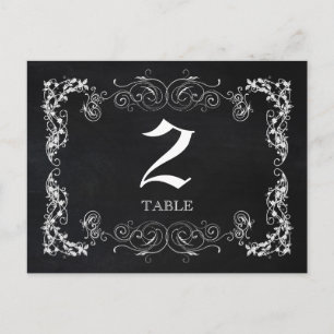 Black & White Wedding Table Numbers