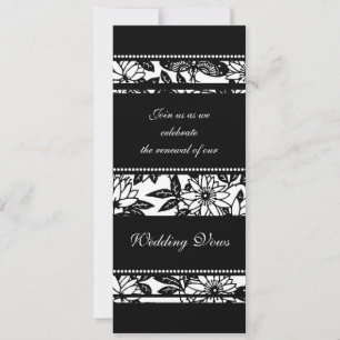 Black & White Wedding Vow Renewal Invitations