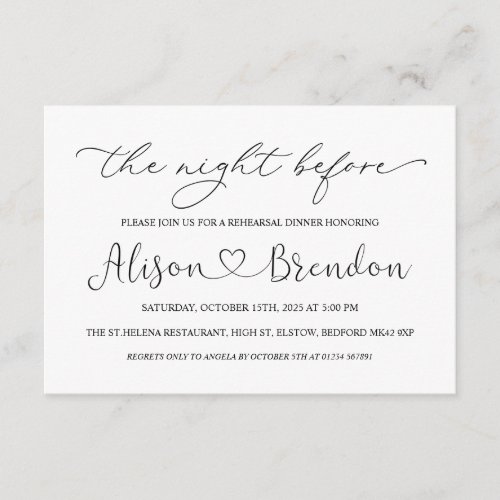 Black White Welcome to the Night Before