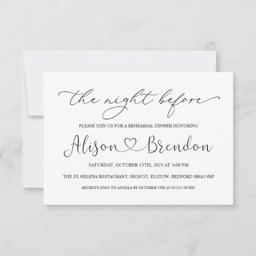 Black White Welcome to the Night Before 