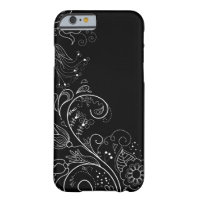 Black & White Whimsical Floral iPhone 6 case