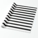 Black White Wide Horizontal Stripe Wrapping Paper<br><div class="desc">Choose your personal color instead of the white alongside the black stripe. Go into customize and choose your background color there. If you have a custom color and don't know how to apply it,  message me for free help. Thanks for stopping by.</div>