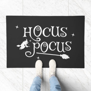 Black & White Witch Hocus Pocus Halloween Doormat