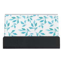 BLACK & WHITE WITH AQUA LEAVES