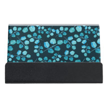 BLACK & WHITE WITH AQUA LEAVES