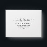 Black & White with Return Address Wedding RSVP Envelope<br><div class="desc">Designed to coordinate with our Romantic Script wedding collection,  this customizable matching Invitation envelope features a white envelope with black text with an elegant custom monogram. To make advanced changes,  please select "Click to customize further" option under Personalize this template.</div>