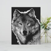 Black & White Wolf Artwork (Standing Front)