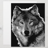 Black & White Wolf Artwork (Front/Back)