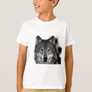 Black & White Wolf Artwork T-Shirt