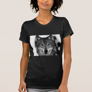 Black & White Wolf Artwork T-Shirt