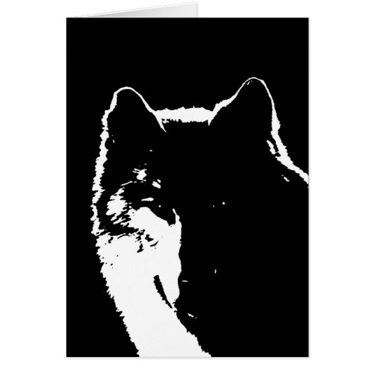 Black & White Wolf Cards (Front)