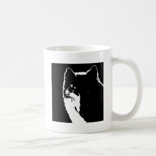 Black & White Wolf Coffee Mug
