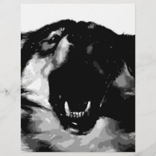 Black & White Wolf Flyer