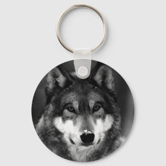Black & White Wolf Keychains