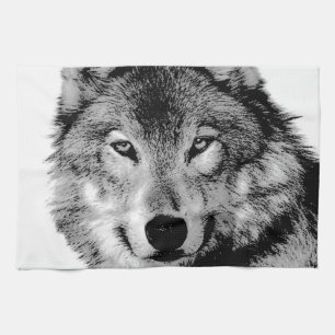 Black & White Wolf Kitchen Towel
