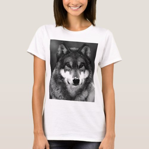 Black  White Wolf T_Shirt