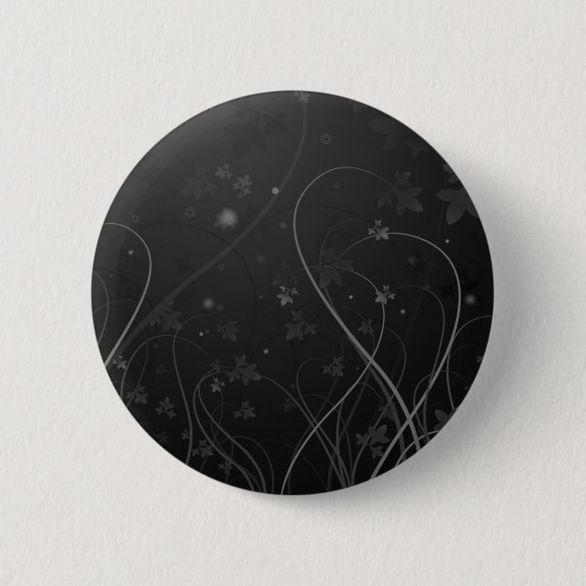 Black & White WonderSwirl Pinback Button (Front)