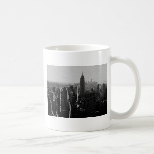 Black  White Wood Effect NYC Coffee Mug