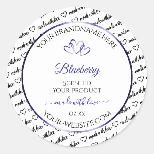 Black White Word Cloud Product Labels Blue Hearts