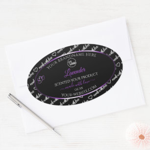 Black White Word Cloud Purple Product Labels Logo