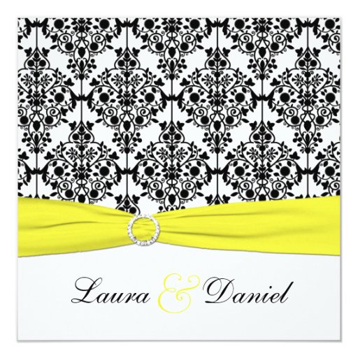 Black And Yellow Wedding Invitations 9