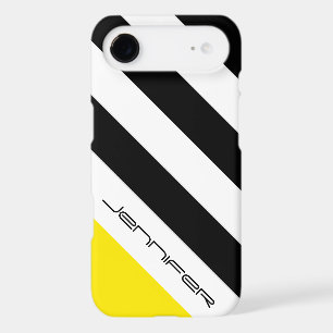 Black, White, Yellow Minimalist, Name, iPhone 17 Air Case
