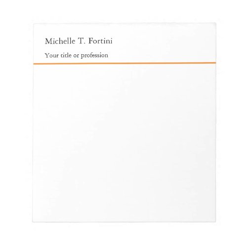 Black White Yellow Plain Minimalist Simple Notepad