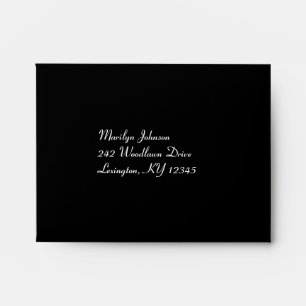 Black, White, Yellow Return Address A2 Envelope