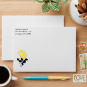 Black, White, Yellow Return Address Envelope A7 (Desk)