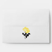 Black, White, Yellow Return Address Envelope A7 (Back (Top Flap))