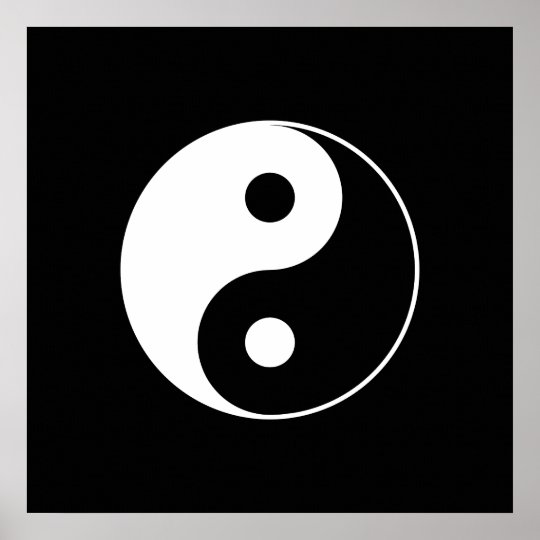 Black & White Yin Yang Poster | Zazzle.com