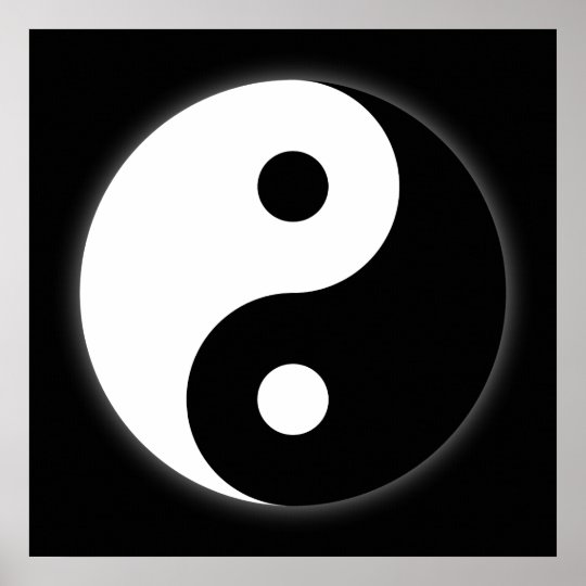 Black & White Yin Yang Poster | Zazzle.com