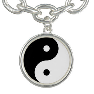 black/white yin/yang symbol bracelet