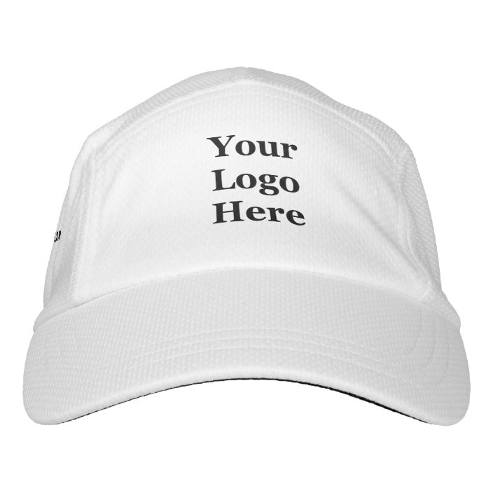 Black & White Your Logo Here and Website Template Hat | Zazzle
