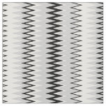 Black &amp; White Zag Zag Pattern Stripes Fabric