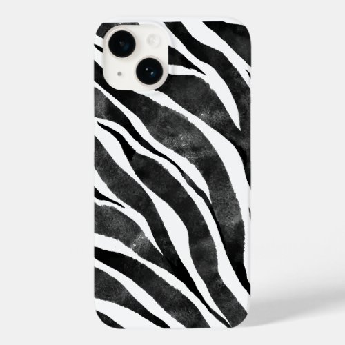 Black white Zebra Animal Print  Case_Mate iPhone 14 Case