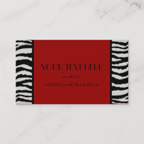 Black &amp; White Zebra Business Card
