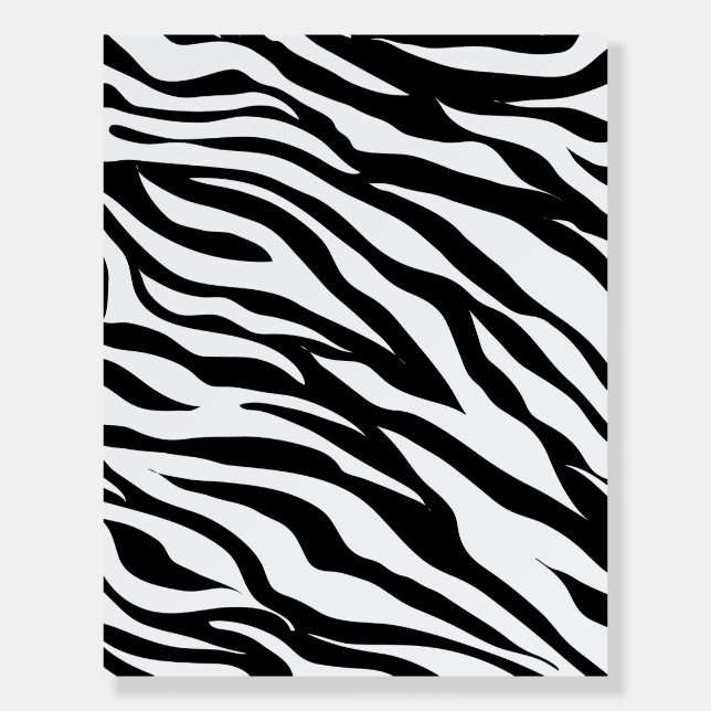 Black & White Zebra Pattern Foam Board (Front)