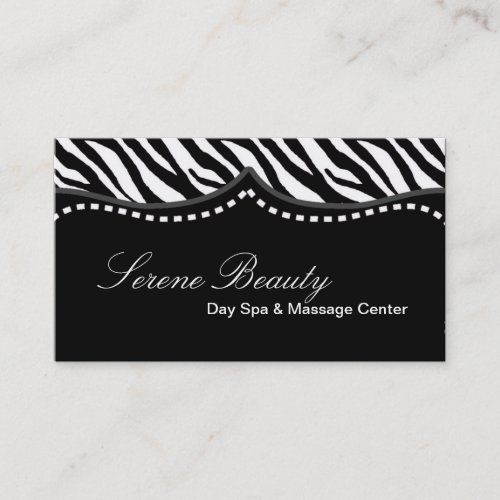 Black White Zebra Print Animal Business Card