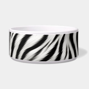 Black White Zebra Print Animal Safari Bowl