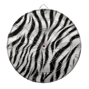 Black White Zebra Print Animal Safari Dart Board