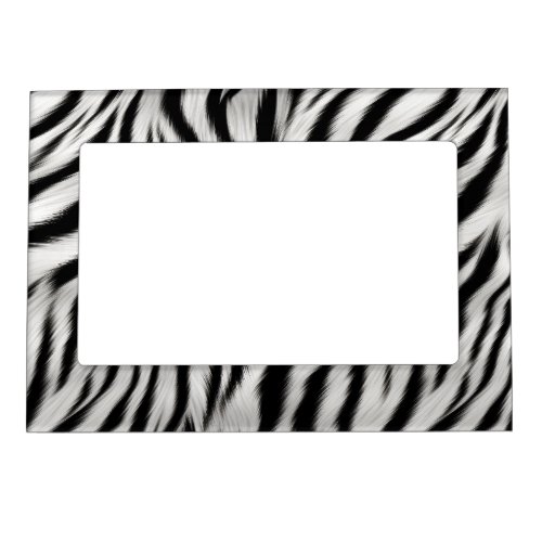  Black White Zebra Print Animal Safari Magnetic Frame