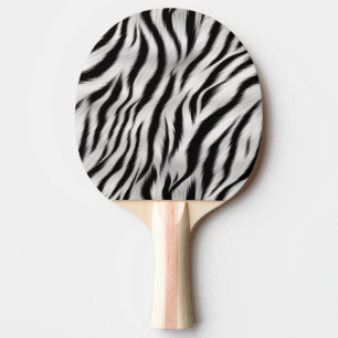 Black White Zebra Print Animal Safari Ping Pong Paddle