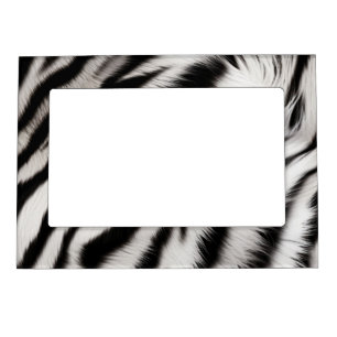 Black White Zebra Print Magnetic Frame