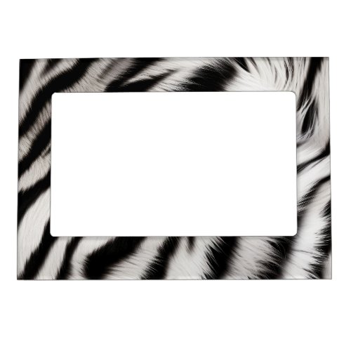 Black White Zebra Print Magnetic Frame